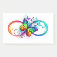 Bright infinity with rainbow butterfly