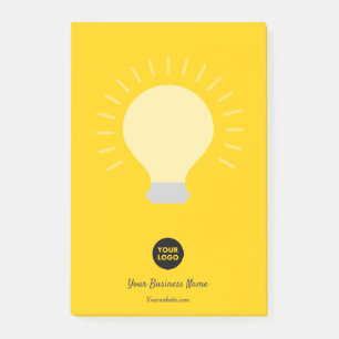 Post-it® Bright Orange Your Logo Light Bulle