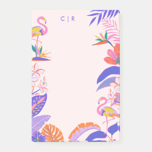 Post-it® Bright Tropical Palms Flamant rose de grandes note