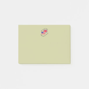 Post-it® British by Birth American par Choice Black Text