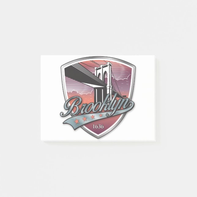 Post-it® Brooklyn Design argent métal (Devant)