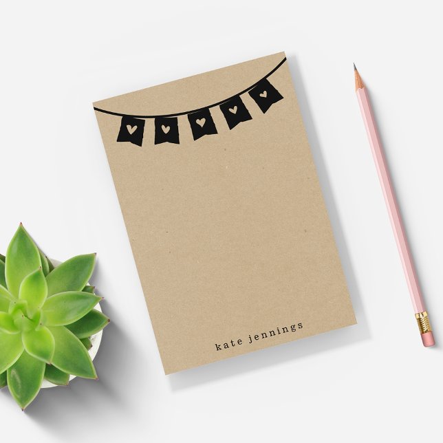 Post-it® Brouillage cardiaque rustique Kraft (Créateur téléchargé)