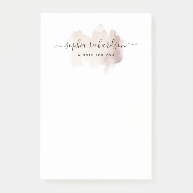 Post-it® Brouillon Chic | Faux Rose Gold en blanc (Devant)