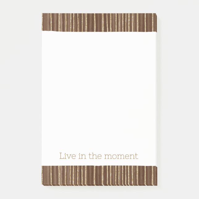 Post-it® Brown Gold Stripes  (Devant)