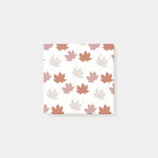 Post-it® Brown rouge automne Floral Feuille Y2K Motif (Devant)