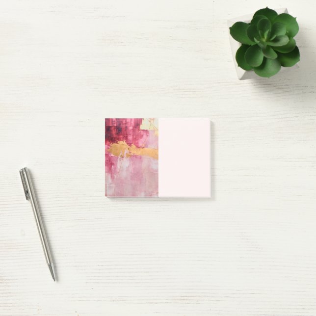 Post-it® Brush artistique touche or et rose (Bureau)