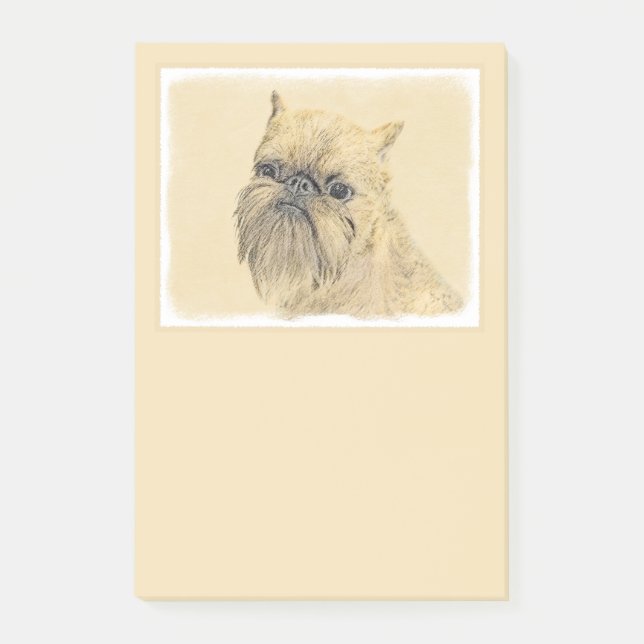 Post-it® Bruxelles Griffon Peinture - Cute Original Chien A (Devant)