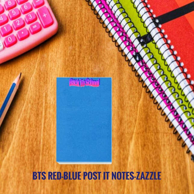 Post-it® BTS-Rouge-Bleu (Créateur téléchargé)