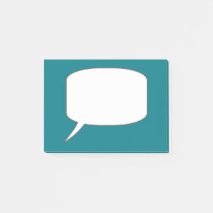 Post-it® Bubble de discussion blanche et noire Nom personna