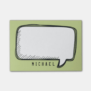 Post-it® Bubble de la discussion blanche amusante sur un no