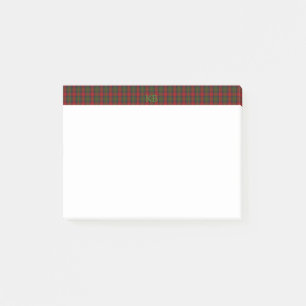 Post-it® Buccleuch Official Tartan avec monogramme / nom