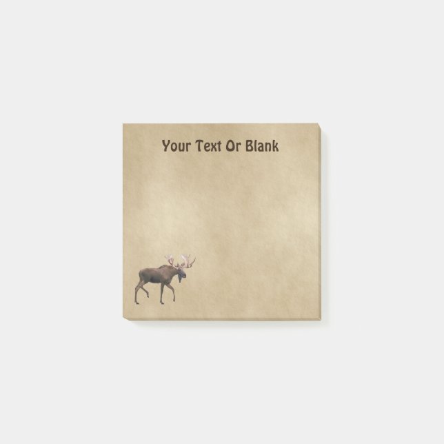 Post-it® Bull Moose Sur Ancien Papier (Devant)
