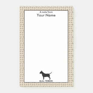 Post-it® Bull-terrier personnalisé et fait sur commande de