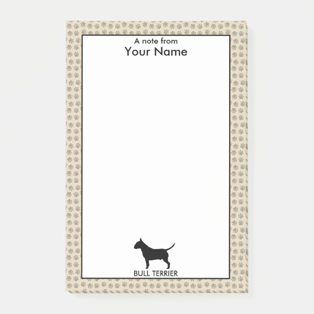 Post-it® Bull-terrier personnalisé et fait sur commande de (Devant)