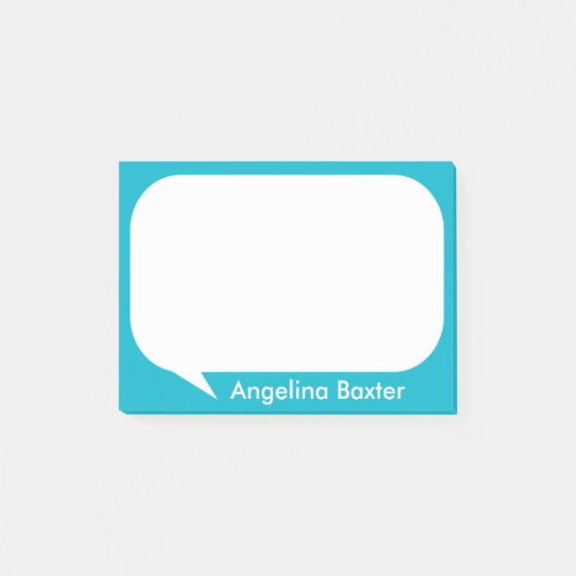 Post-it® Bulle bleue et blanche d'aqua de personnaliser (Devant)