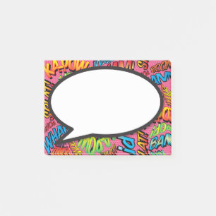 Post-it® Bulle de bande dessinée colorée