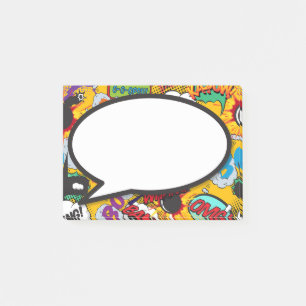 Post-it® Bulle de bande dessinée drôle et colorée