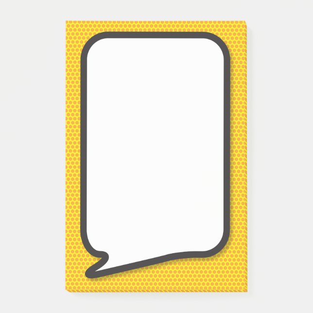 Post-it® Bulle de bande dessinée drôle et moderne (Devant)