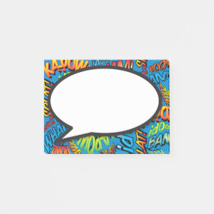 Post-it® Bulle de bande dessinée moderne colorée et drôle