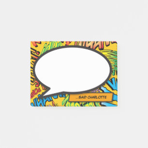 Post-it® Bulle de bande dessinée personnalisée pour s'amuse