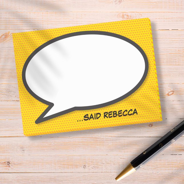 Post-it® Bulle de bande dessinée personnalisée tendance  (Créateur téléchargé)