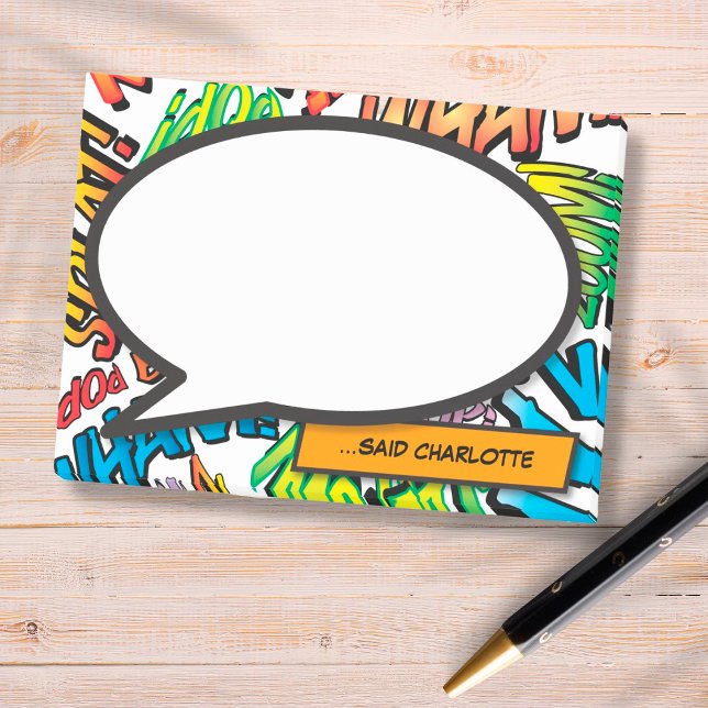 Post-it® Bulle de bande dessinée Pop Art (Créateur téléchargé)