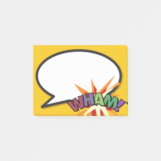 Post-it® Bulle de bande dessinée Pop Art WHAM (Devant)