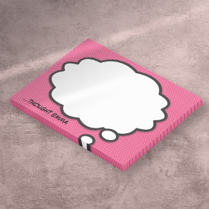 Post-it® Bulle de bande dessinée rose personnalisée