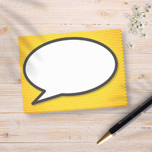 Post-it® Bulle de bande dessinée simple et amusante personn