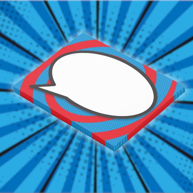 Post-it® Bulle de bande dessinée stylée moderne (Modern Stylish Comic Book Speech Bubble Post-it Notes)