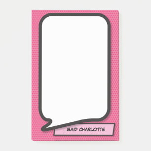 Post-it® Bulle de dialogue moderne et amusante personnalisé