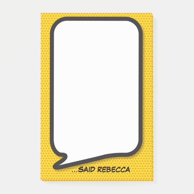 Post-it® Bulle de dialogue moderne personnalisée drôle (Devant)