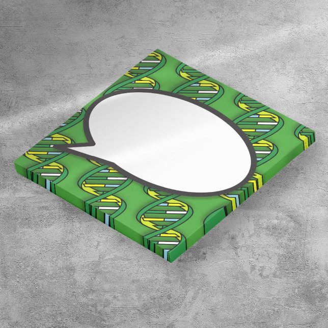Post-it® Bulle de discours ADN vert Science médicale (Green DNA Speech Bubble Medical Science Post-it Notes)