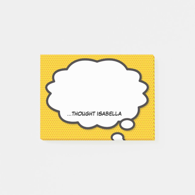 Post-it® Bulle de pensée de bande dessinée personnalisée am (Devant)