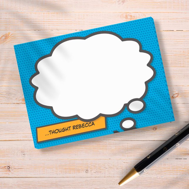 Post-it® Bulle de pensée de l'art pop de la bande dessinée (Créateur téléchargé)
