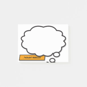 Post-it® Bulle de pensée de nom personnalisé Fun Bande dess