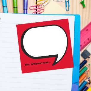 Post-it® Bulle de pensée personnalisée de l'enseignant