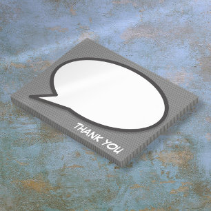 Post-it® Bulle de texte de bande dessinée noir et blanc Mer