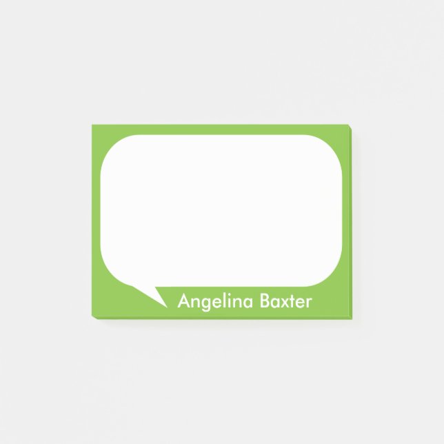 Post-it® Bulle d'entretien de vert et de blanc de chaux de (Devant)