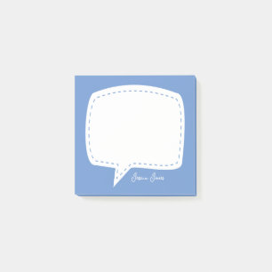 Post-it® bulle Talk bleu bulle Nom personnalisé bulle vocal
