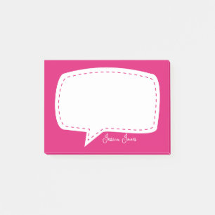 Post-it® bulle Talk bleu bulle Nom personnalisé bulle vocal