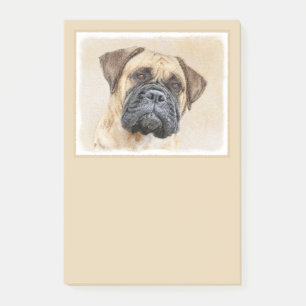 Post-it® Bullmastiff Painting - Cute Original Dog Art