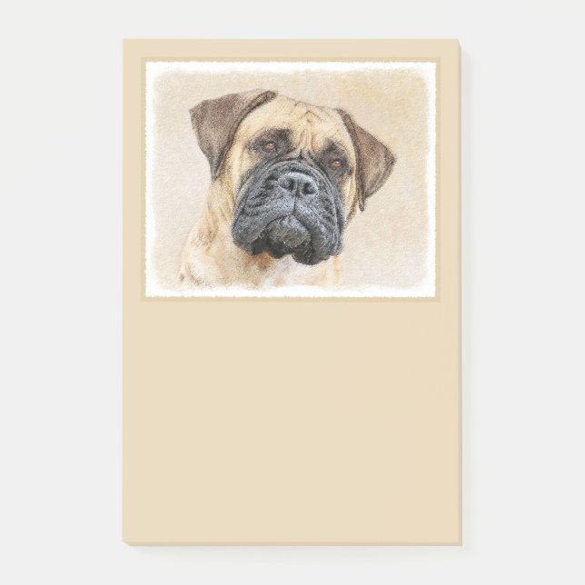 Post-it® Bullmastiff Painting - Cute Original Dog Art (Devant)