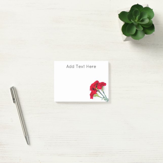 Post-it® Bundle of Red Carnation Flowers (Bureau)