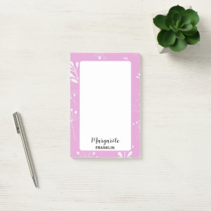 Post-it® Bureau à domicile personnalisé Med. Floral rose