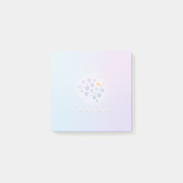 Post-it® Bureau de sensibilisation à l'autisme scolaire | F (Devant)