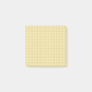Post-it® Bureau minimaliste de grille À damiers jaune muet