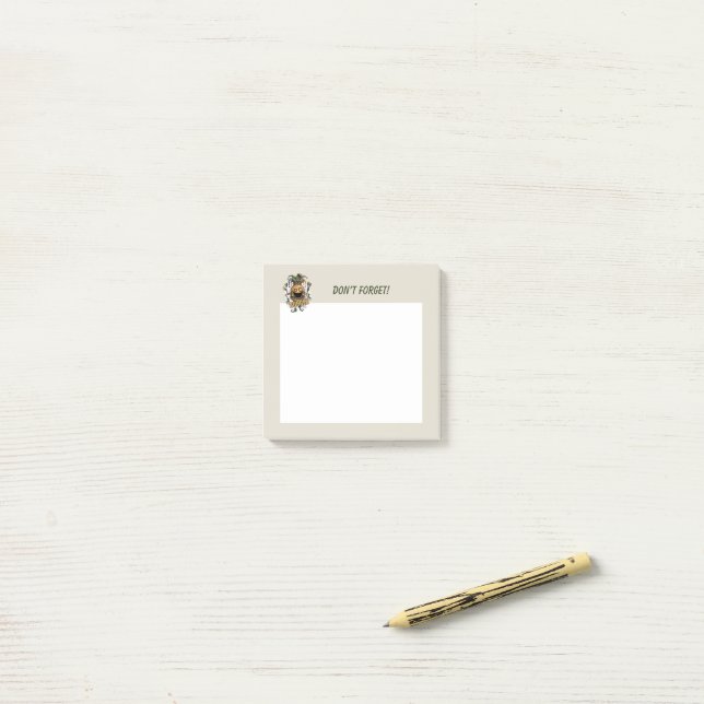 Post-it® Burger de l'ami du bouffon du vide (Sur un bureau)