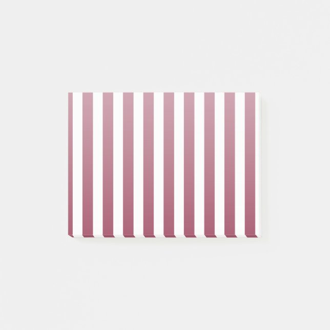Post-it® Burgundy et blanc rayures de bonbons (Devant)