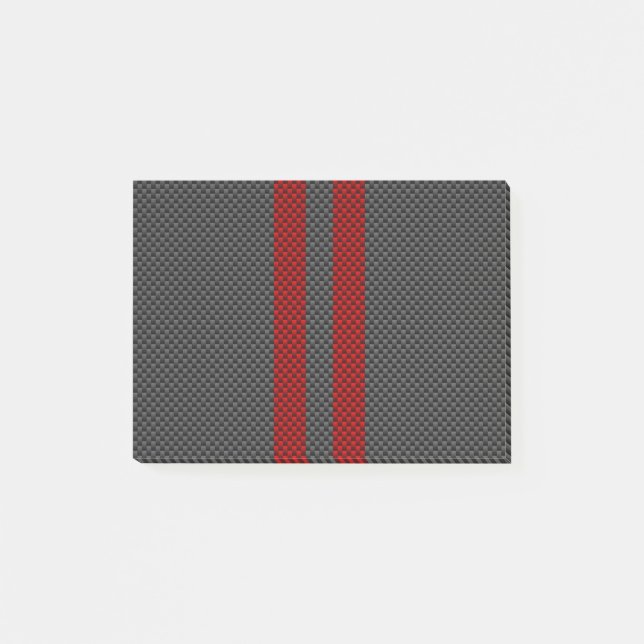Post-it® Burgundy Red Carbon Style Racing (Devant)